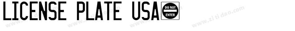 LICENSE PLATE USA字体转换